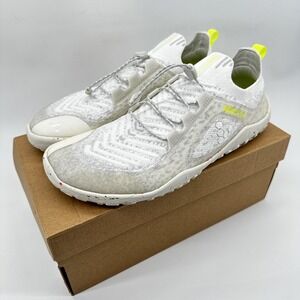 VivoBarefoot Primus Trail Knit FG Shoes Mens Size 9.5 White Limestone 309099-04